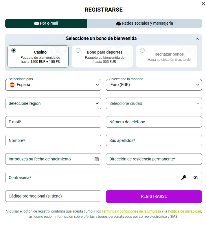 Spinbetter Casino registro Spinbetter Casino registro